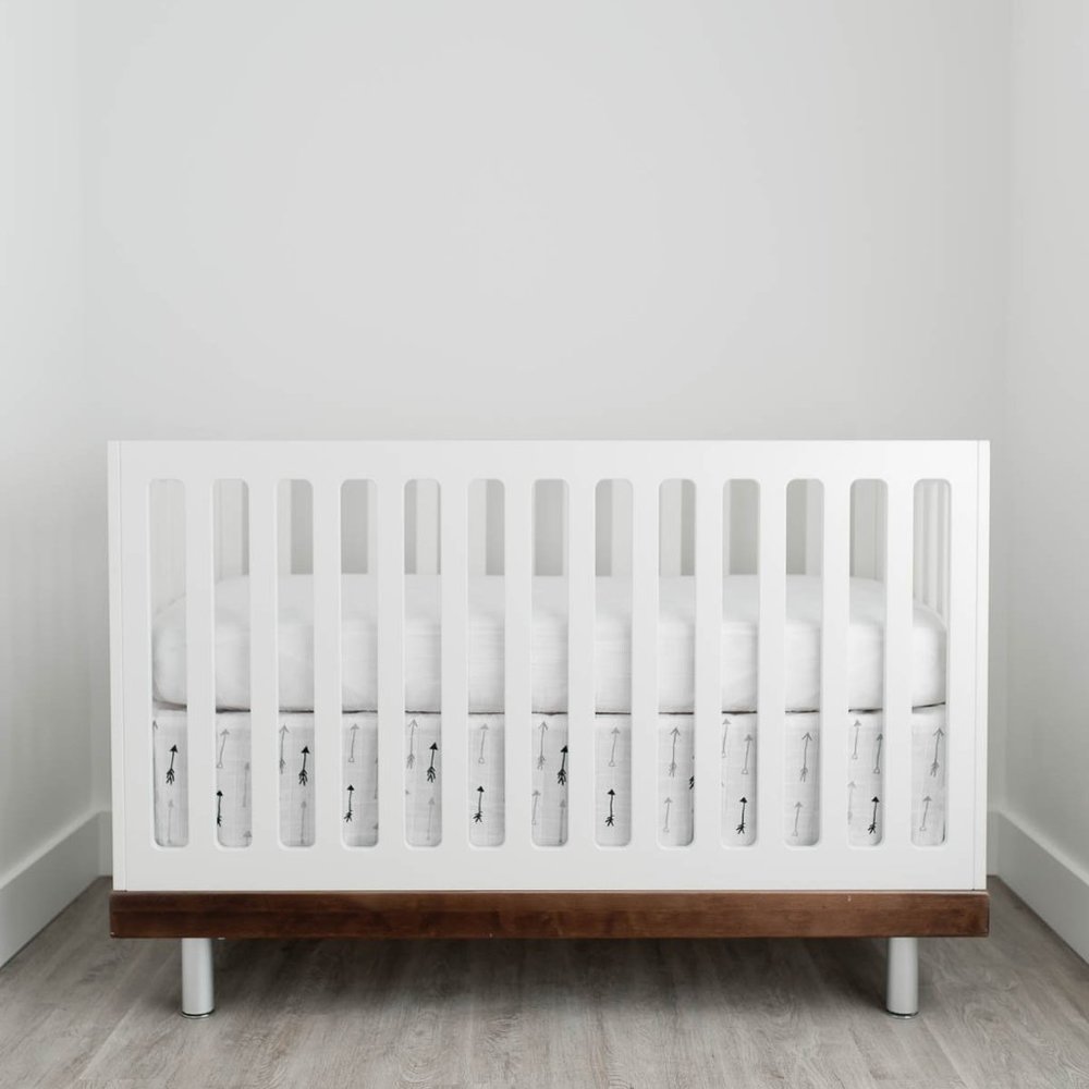 NEW Little Unicorn Cotton Muslin Crib Skirt Arrows - Picture 6 of 6
